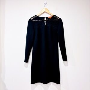 JOE FRESH Blackโ dress with lace at the collar